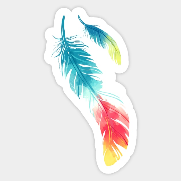 Feather Sticker by Freeminds